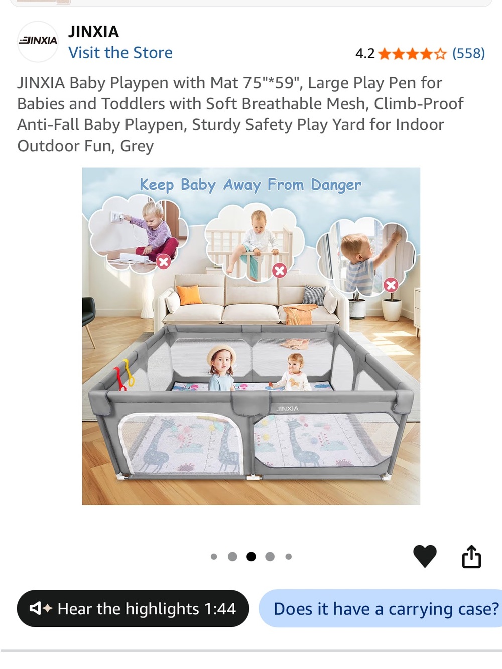 Indoor outdoor baby playpen Light Blue Carry Duffel with White Zipper